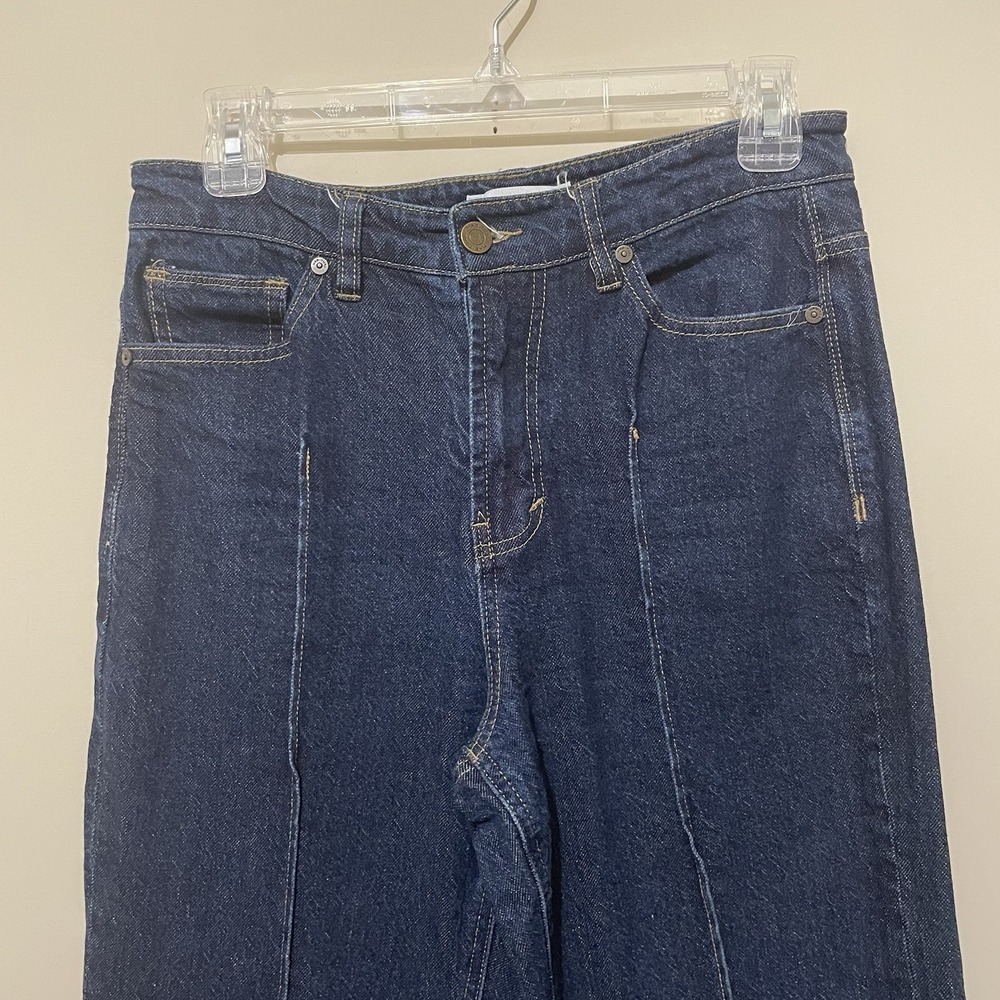 Habitual Jeans Women 4/27 Stovepipe Straight Leg Stretch Creased wide leg - Picture 2 of 8